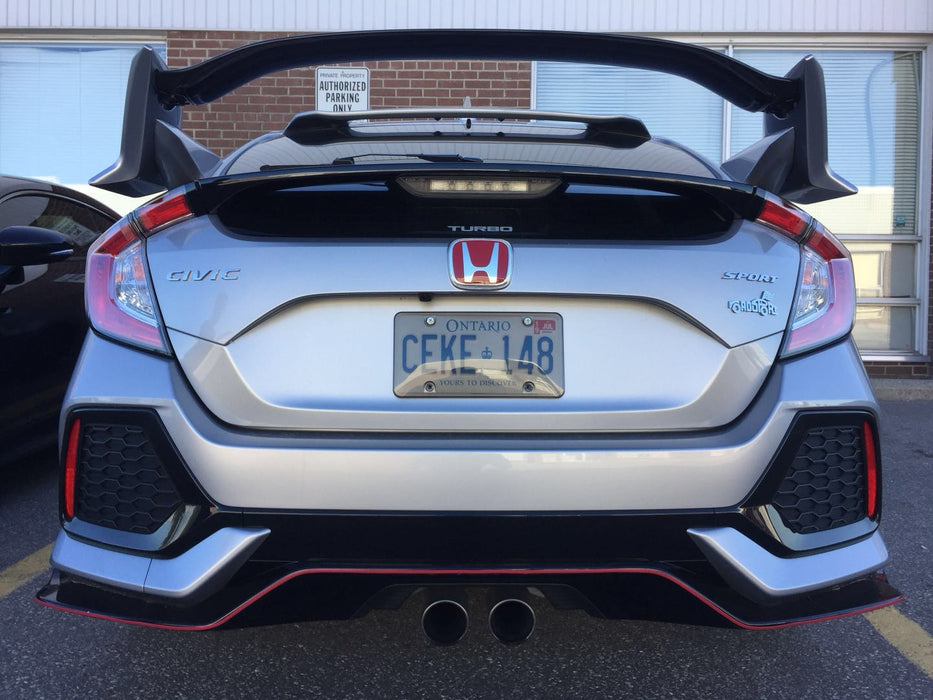 thumbnail image 2 of ABS Dynamics Type R Style Rear Spoiler For 2017-2020 Honda Civic Hatchback (Blue Painted) 2 of 5
