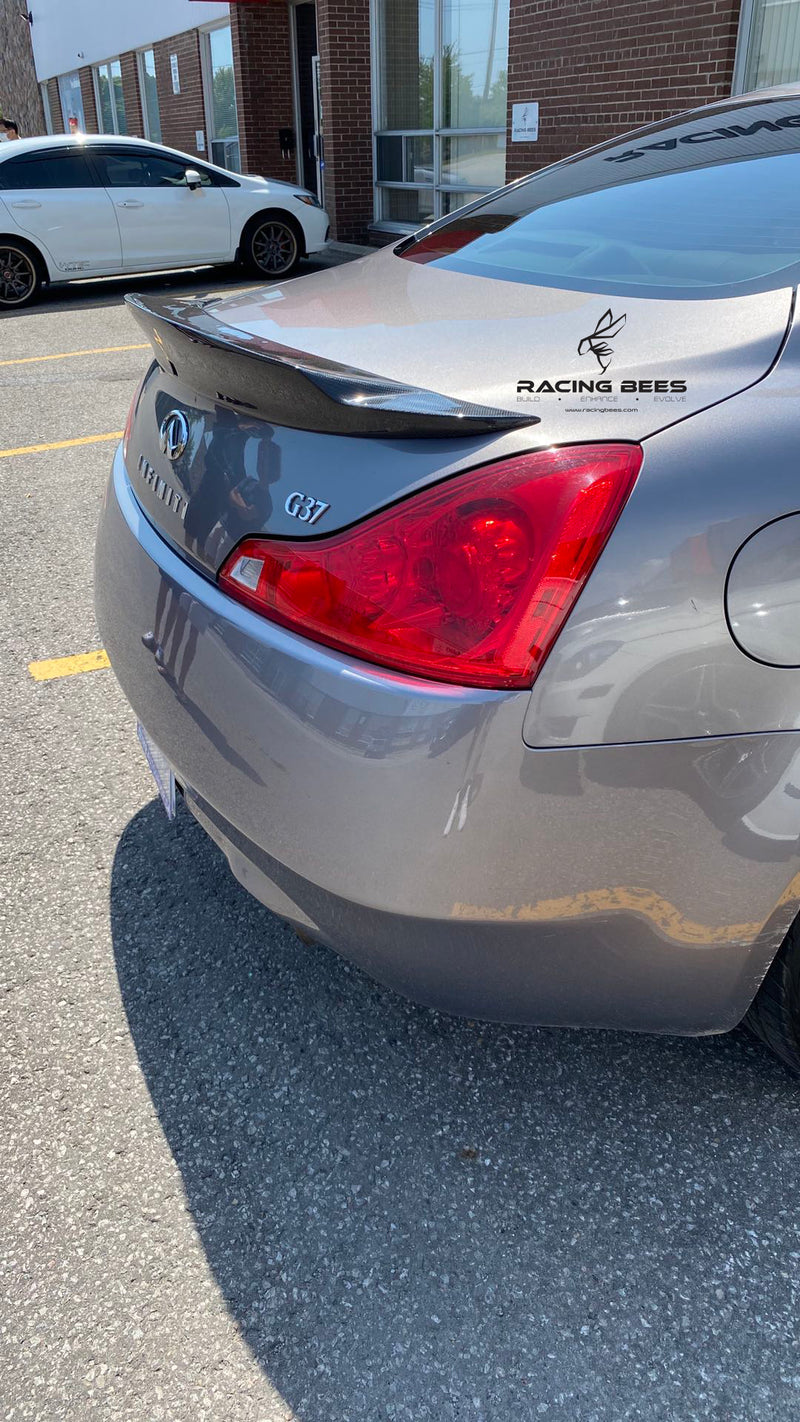 2009-2013 Infiniti G37 Coupe Duckbill Style Trunk Spoiler (Carbon Fiber)