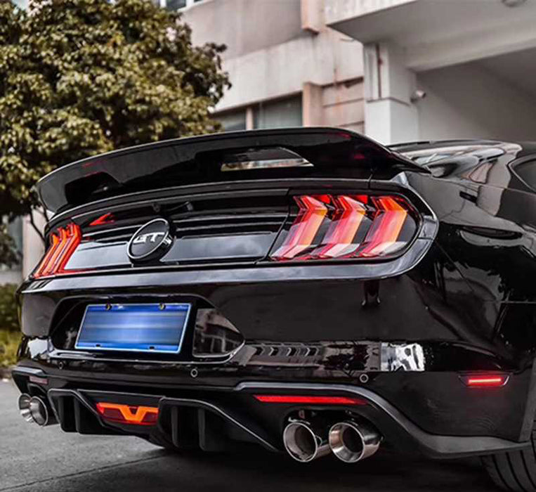 2015-2022 Ford Mustang Rear Trunk Spoiler GT500 Style (Black)