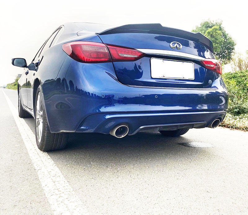 2014-2023 Infiniti Q50 PSM Style Trunk Spoiler (Black)
