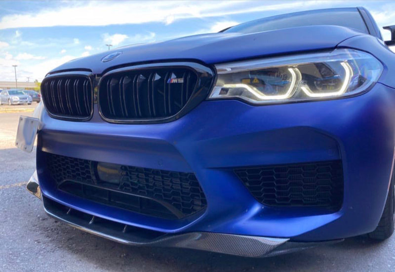 2017-2020 BMW F90 M5 RKP Style Front Bumper Lip (Carbon Fiber)