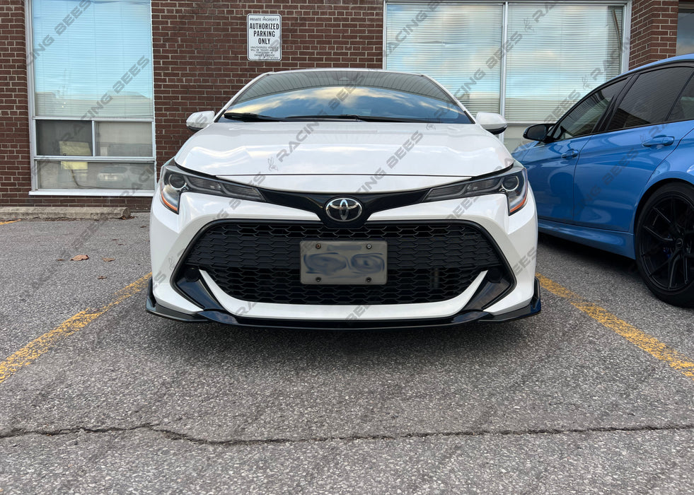 2019-2022 Toyota Corolla Hatchback Model TS Style Front Bumper Lip (BLACK)