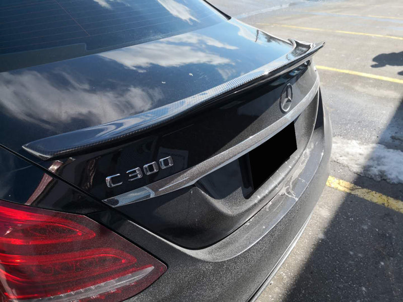 2015-2021 Mercedes-Benz C Class Sedan PSM Style Trunk Spoiler (Carbon Fiber)