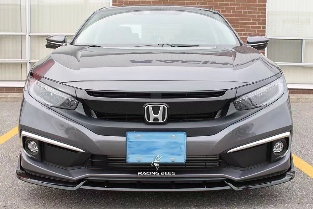 2019-2020 Honda Civic CS Style Front Bumper Lip (Black)