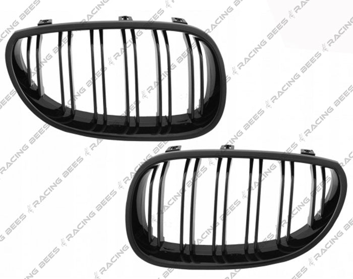 2004-2010 BMW E60 5 Series M Style Gloss Black Kidney Grilles