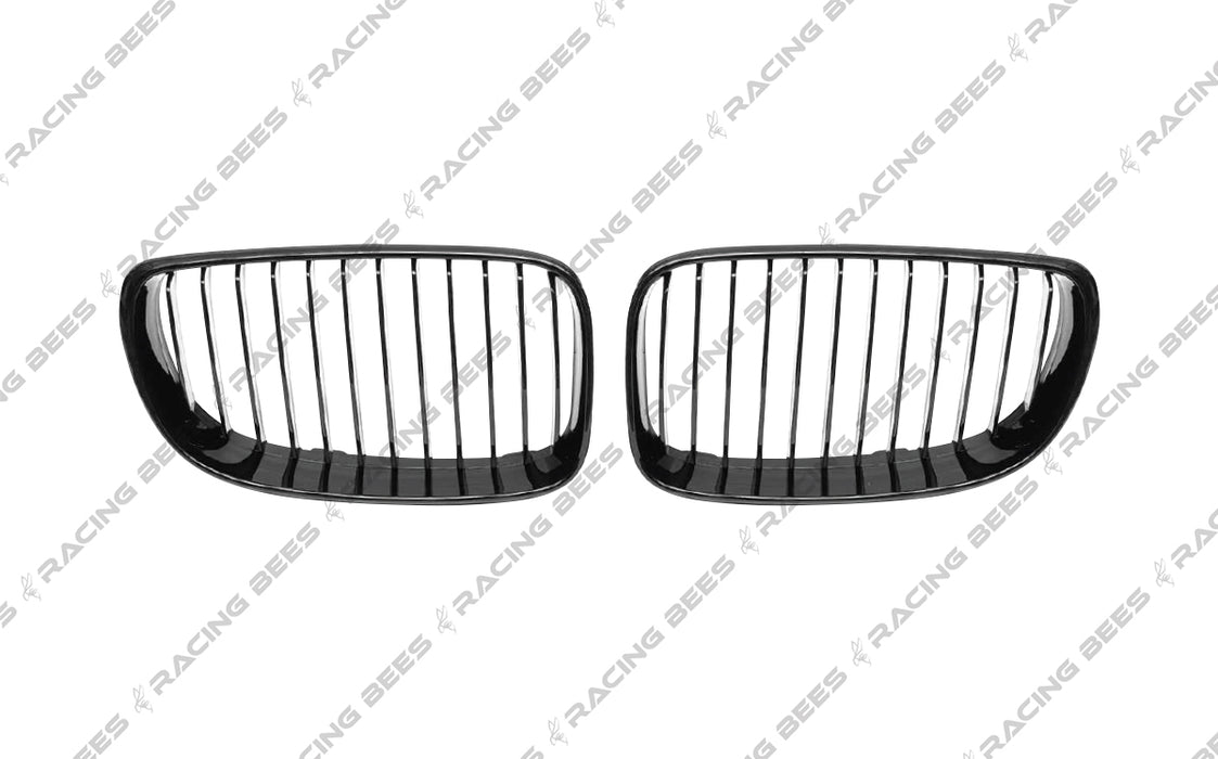 2008-2011 BMW E82 1 Series Coupe M Style Gloss Black Kidney Grilles