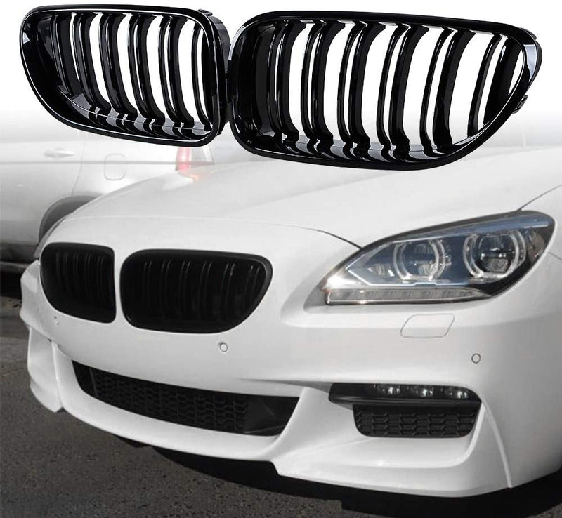 2012-2018 BMW F06/F12/F13 6 Series Coupe/Sedan M Style Gloss Black Kidney Grilles