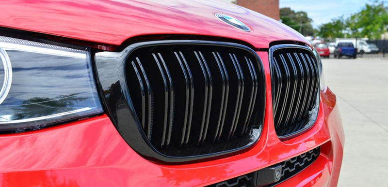 2014-2018 BMW F25/F26 X3/X4 M Style Gloss Black Kidney Grilles
