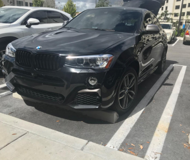 2014-2018 BMW F25/F26 X3/X4 M Style Gloss Black Kidney Grilles