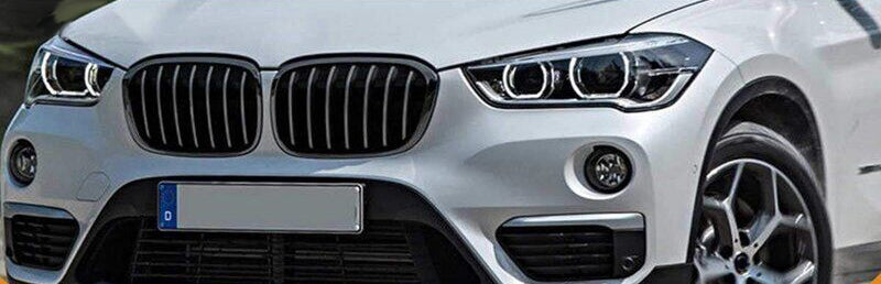 2016-2019 BMW F48/F49 X1 M Style Gloss Black Kidney Grilles