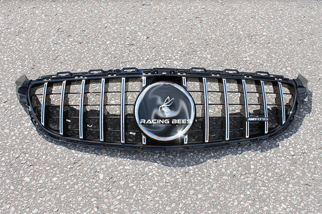 2019-2020 Mercedes-Benz C63/C63S GT Style Front Grille (Gloss Silver)