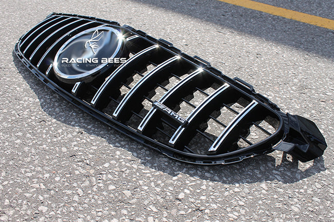 2019-2020 Mercedes-Benz C63/C63S GT Style Front Grille (Gloss Silver)