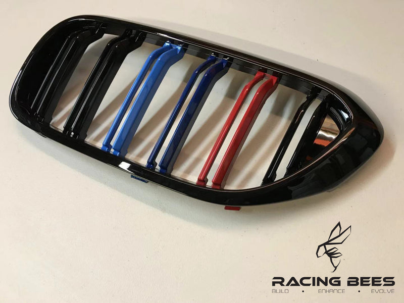 2017-2019 BMW G30 5 Series M Style Tri-Colour Kidney Grilles
