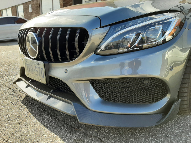 2015-2018 Mercedes-Benz C Class Sedan/Coupe/C43 BR Style Front Bumper Lip (Carbon Fiber)