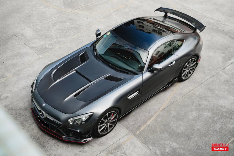 2015+ Mercedes AMG GTS/GTC/GTR CMST Black Series Style Hood (Carbon Fiber)
