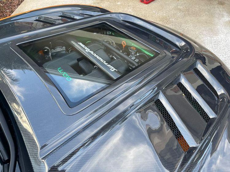 2009-2013 Infiniti G37 Sedan CMST Tempered Glass Transparent Hood (Carbon Fiber)