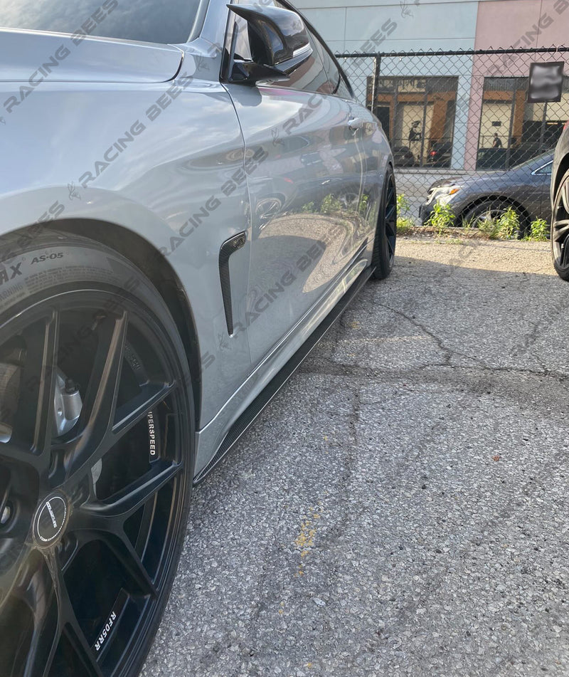 2014-2019 BMW F32/F33/F36 4 Series M-Performance Style Side Skirt Extension (Carbon Fiber)