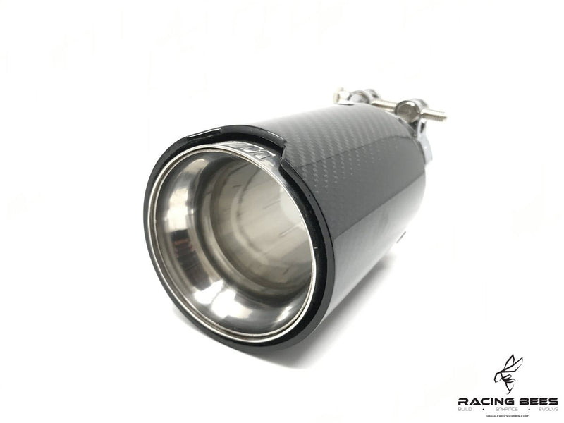 BMW Universal Carbon Fiber M-Performance Stainless Steel - Single Exhaust Tip 1 Piece