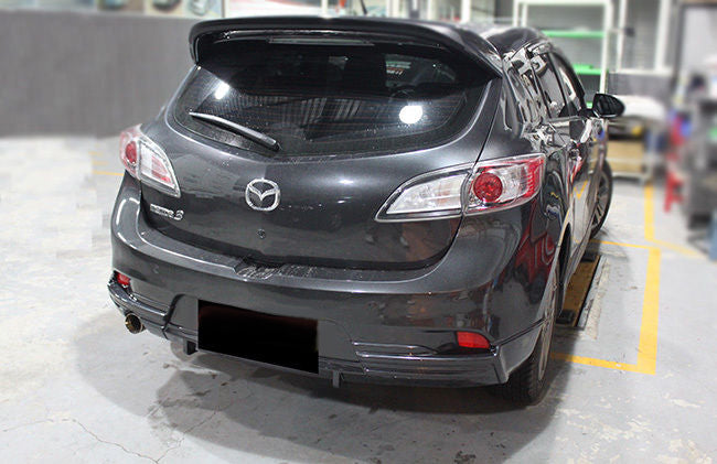 2013-2014 Mazda 3 Hatchback K Style Single Exit Rear Lip Diffuser