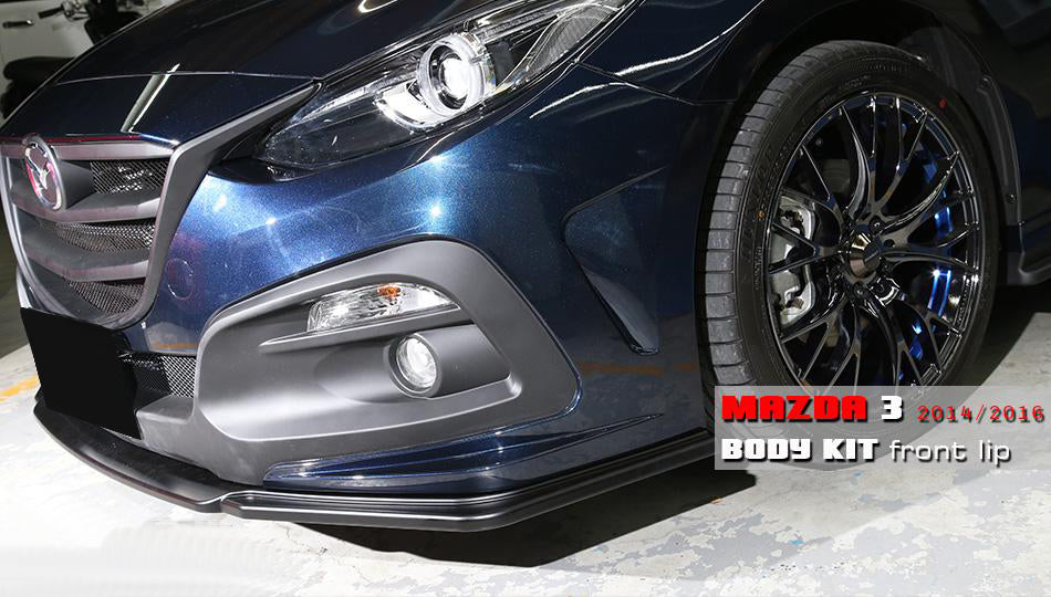 2014-2016 Mazda 3 Sedan/Hatchback KS Style Front Bumper Conversion (Add-On Lip)