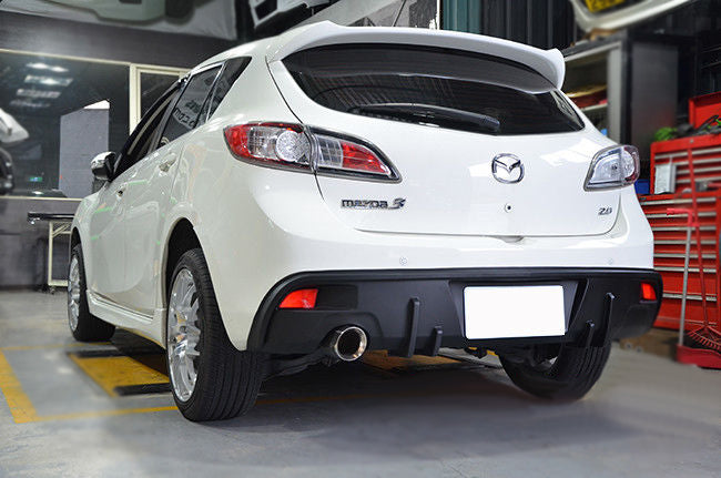 2013-2014 Mazda 3 Hatchback MP Style Single Exit Rear Lip Diffuser