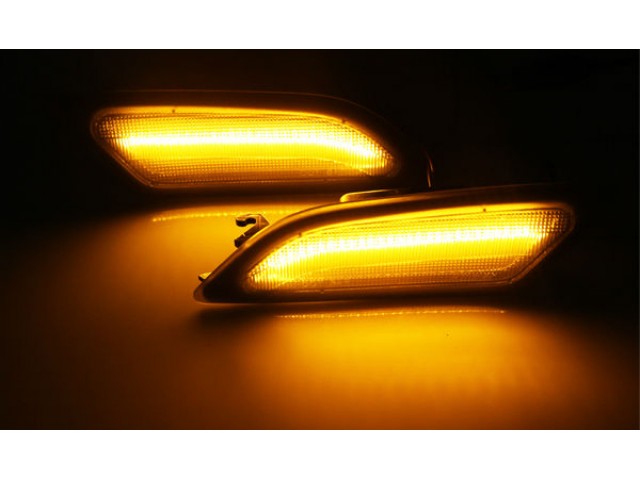 2012-2014 Mercedes-Benz C Class LED Side Marker Lights (Smoke/Clear)