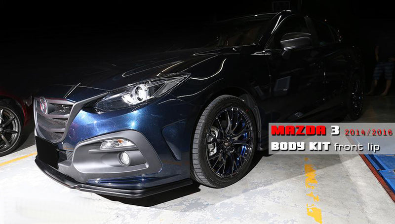 2014-2016 Mazda 3 Sedan/Hatchback KS Style Front Bumper Conversion (Add-On Lip)