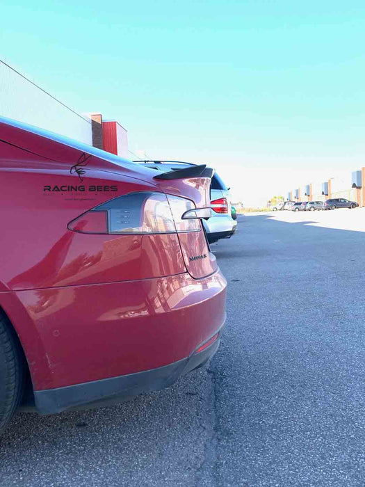 2012-2017 Tesla Model S Carbon Fiber Rear Trunk Spoiler V Style