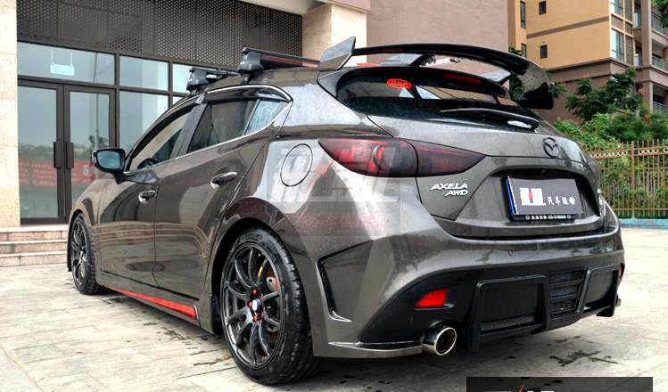 Mazda Hatchback Rear 2014-2018 Mazda 3 Hatchback KS Style Rear Bumper — RACINGBEES