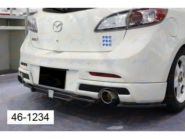 2010-2013 Mazda 3 Hatchback K Style Dual Exit Rear Lip Diffuser