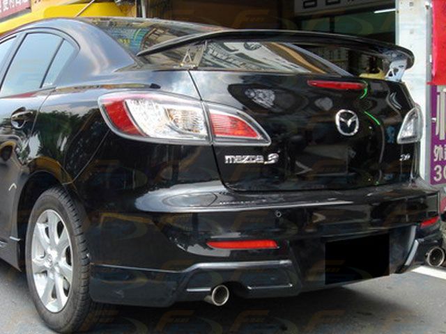 2010-2013 Mazda 3 Sedan K Style Dual Exit Rear Lip Diffuser