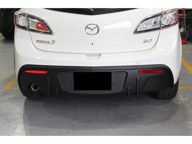2010-2012 Mazda 3 Hatchback MP Style Single Exit Rear Lip Diffuser