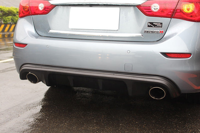 AQ Style Rear Bumper Diffuser + VIP Trunk Spoiler For 2014-2017 Infiniti Q50 (2-Piece)