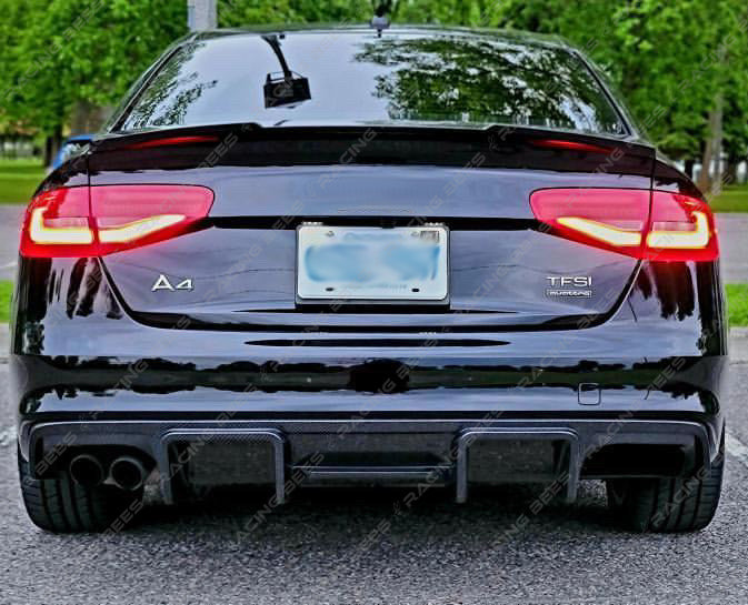 2013-2016 Audi B8.5 A4 S-Line/S4 RS Style Rear Diffuser (Carbon Fiber ...