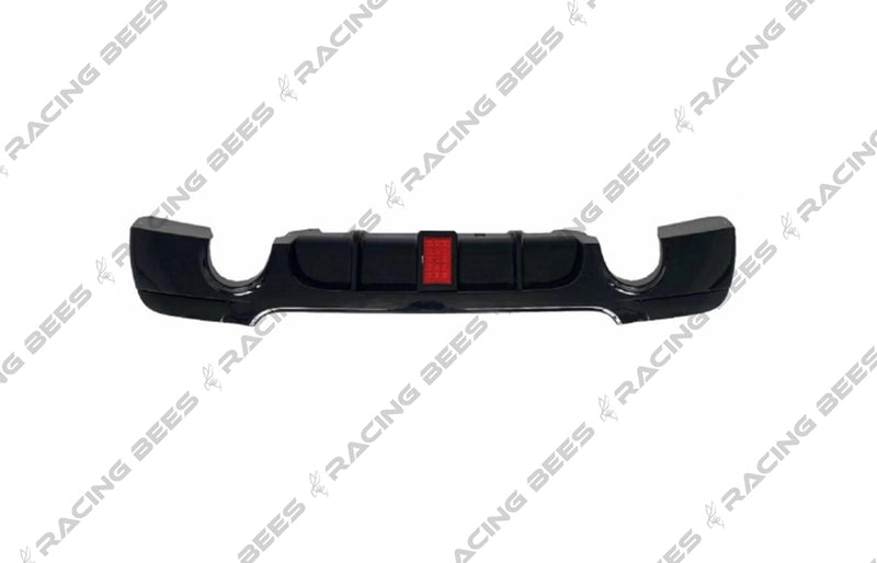 2007-2013 BMW E92/E93 3 Series Coupe/Convertible M Sport Rear Diffuser Dual Outlet + LED (BLACK)
