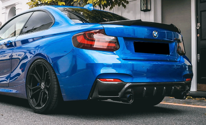 2014-2018 BMW F22/F23 2 Series M-Performance Style Rear Diffuser (Carbon Fiber)
