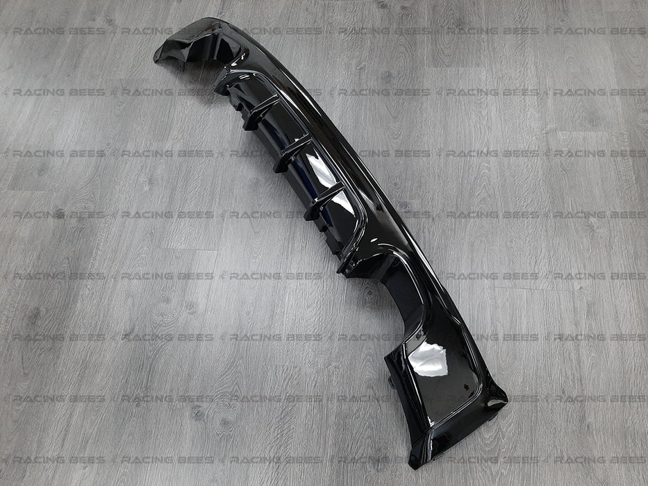2014-2020 BMW F22/F23 2 Series Gloss Black Rear Diffuser M Performance Style (Quad Outlet)