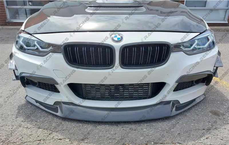 2012-2018 BMW F30 3 Series JS Style Front Bumper Lip (Carbon Fiber)
