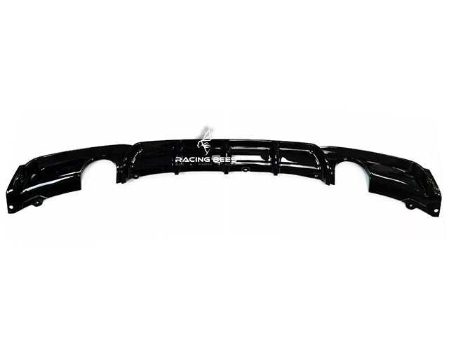 2012-2018 BMW F30 3 Series Gloss Black Rear Diffuser M Performance Style (Dual Outlet)