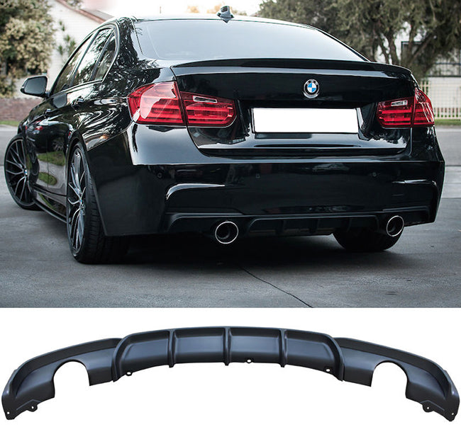 2012-2018 BMW F30 3 Series Rear Diffuser M Performance Style (Dual Outlet)