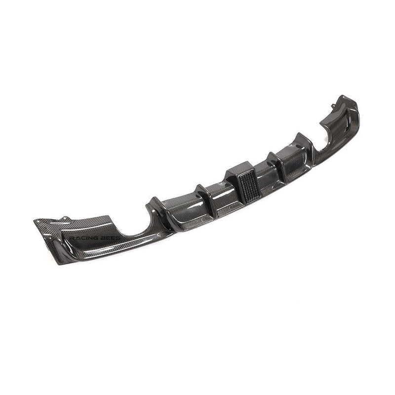2012-2018 BMW F30 3 Series Rear Carbon Fiber Diffuser M Performance Style + LED (Dual Outlet)