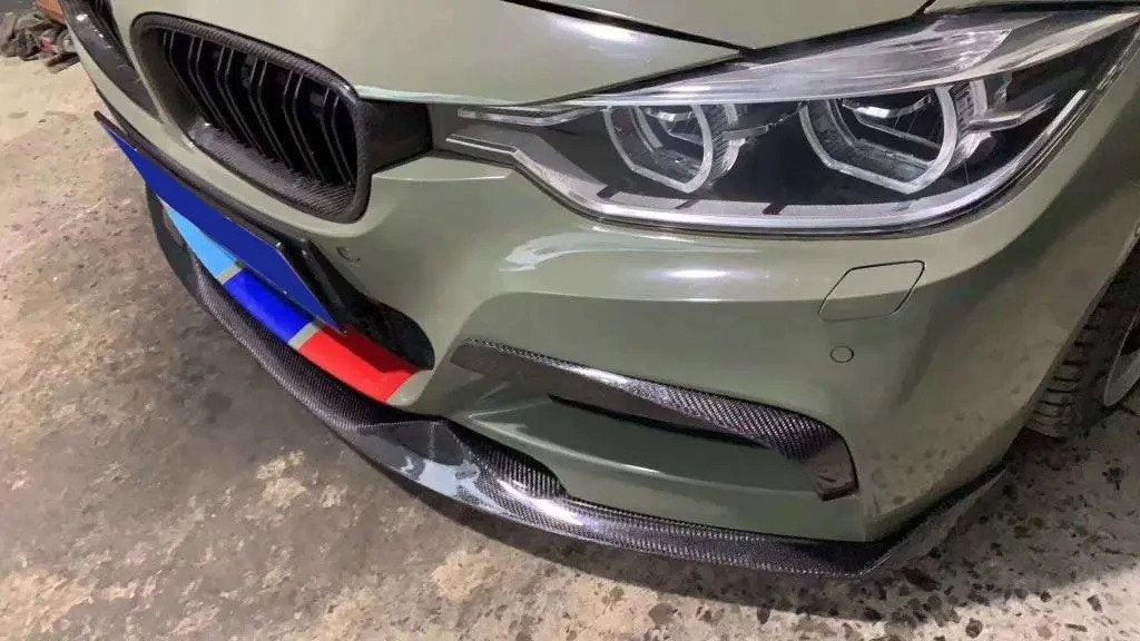 2012-2018 BMW F30 3 Series MAD V2 Style Front Bumper Lip (Carbon Fiber)