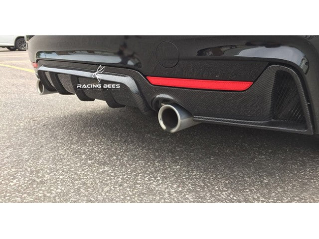 2014-2018 BMW F32 4 Series Rear Diffuser M Performance Style (Dual Outlet) Carbon Fiber