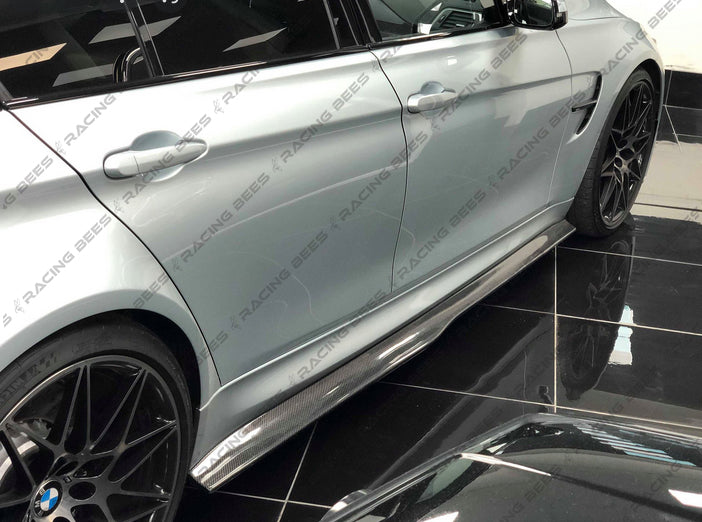 2015-2018 BMW F80 M3 PSM Style Side Skirts (Carbon Fiber)
