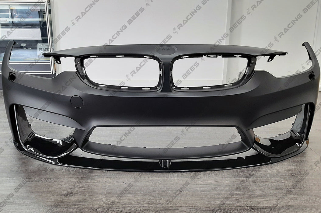 2015-2019 BMW F80/F82 M3/M4 M-Performance Style Front Bumper Lip (Black)