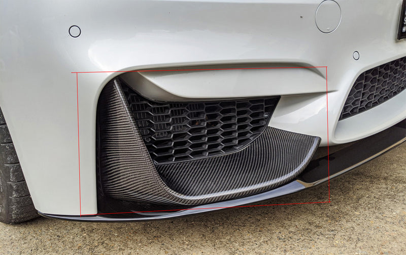 2015-2020 BMW F80/F82 M3/M4 MP Style Front Bumper Splitters (Carbon Fiber)