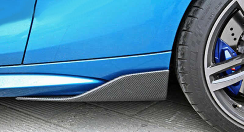 2015+ BMW F87 M2 M-Performance Style Side Splitters (Carbon Fiber)