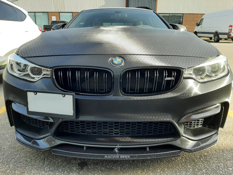 2015-2019 BMW F80/F82 M3/M4 VX Style Front Bumper Lip (Carbon Fiber)