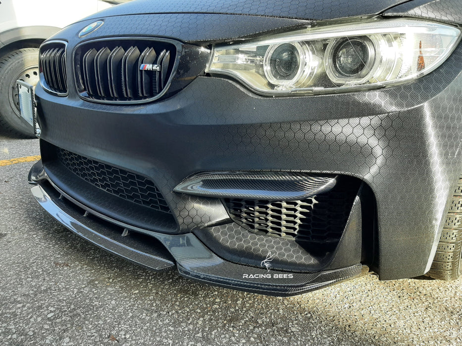 2015-2019 BMW F80/F82 M3/M4 VX Style Front Bumper Lip (Carbon Fiber)