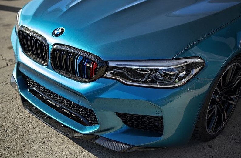 2017-2020 BMW F90 M5 RKP Style Front Bumper Lip (Carbon Fiber)